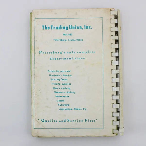1955 Petersburg Alaska PTA Cookbook Spiral Bound The Trading Union Inc