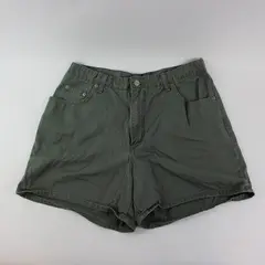 ELK Women's High-Rise Cotton Shorts Gray Green Size 14