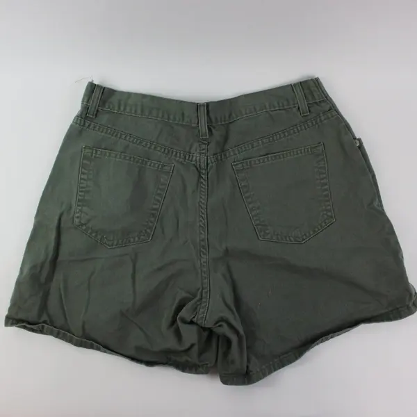 ELK Women's High-Rise Cotton Shorts Gray Green Size 14