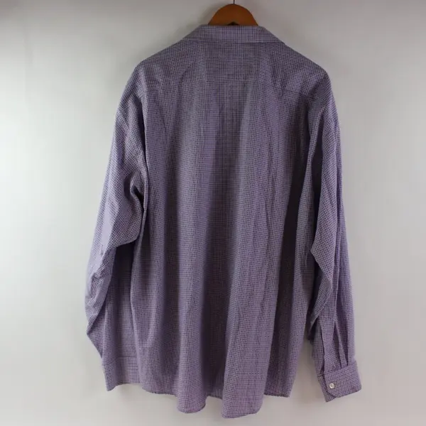 Pronto Uomo Men's 3X Lavender Purple Plaid Button-Up Shirt