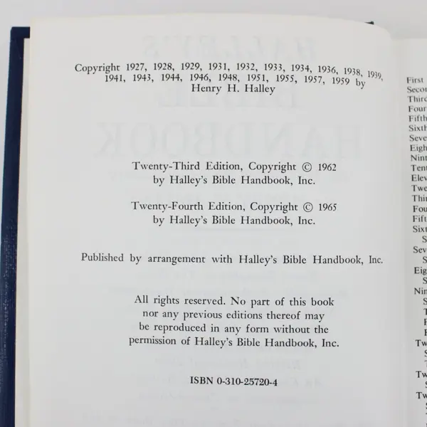 Halley's Bible Handbook Henry H. Halley 1965 New Revised Hardcover Zondervan