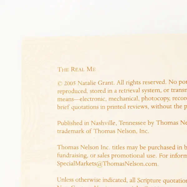 Natalie Grant The Real Me Being the Girl God Sees Christian Paperback