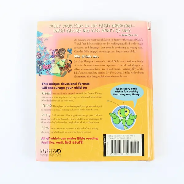 My First Message Devotional Bible Kids Eugene H. Peterson NavPress Hardcover 4-8