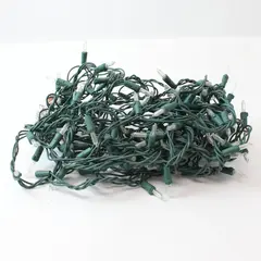 GE Clear Christmas String Lights 100 Count Green Wire Tested Working