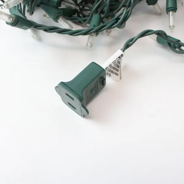 GE Clear Christmas String Lights 100 Count Green Wire Tested Working