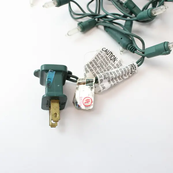 GE Clear Christmas String Lights 100 Count Green Wire Tested Working