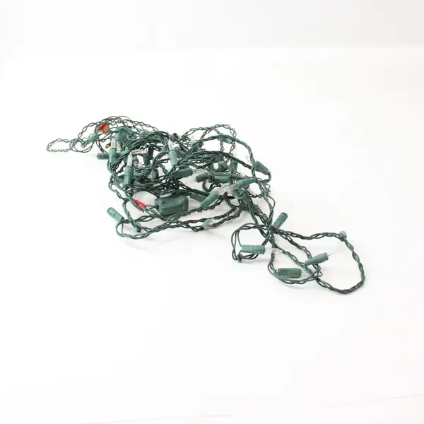 Unbranded Clear Incandescent Christmas String Lights Green Wire Tested Working