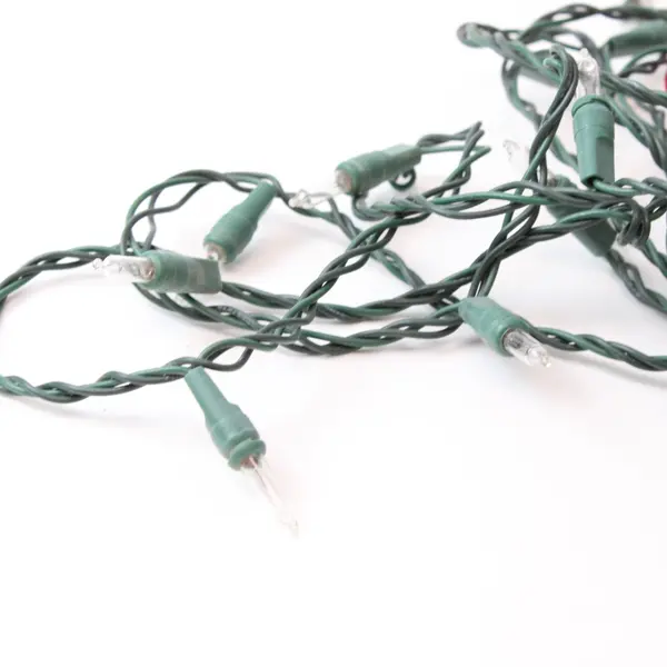 Unbranded Clear Incandescent Christmas String Lights Green Wire Tested Working