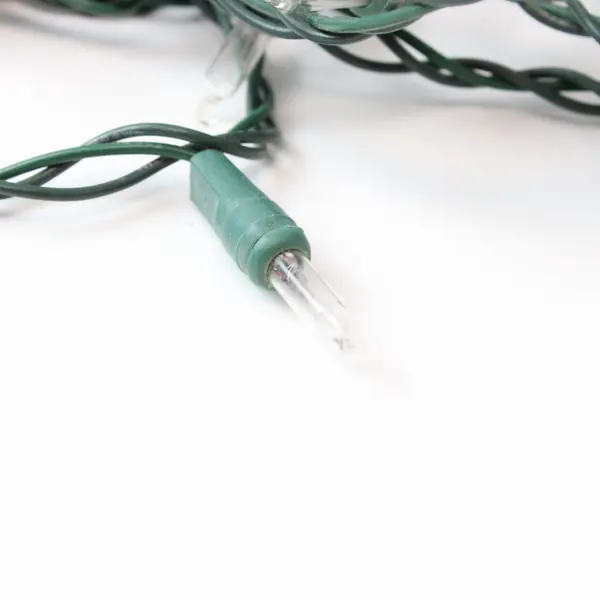 Unbranded Clear Incandescent Christmas String Lights Green Wire Tested Working