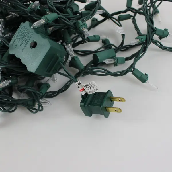 Bagged LED Christmas String Lights Green Wire Tested Working
