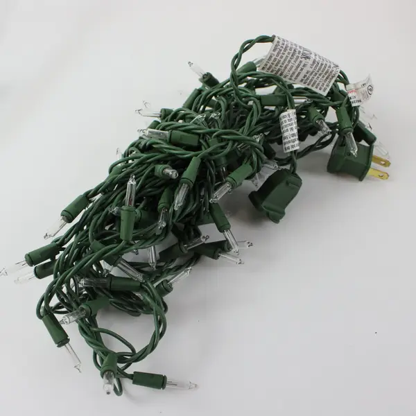Bagged LED Christmas String Lights Green Wire Tested Working