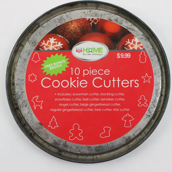Rite Aid Home for the Holidays 10-Piece Cookie Cutter Set, 2 Missing