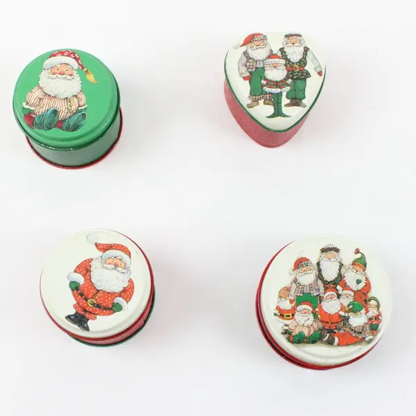 Potpourri Press #565262 Set of 4 Santa Christmas Tins