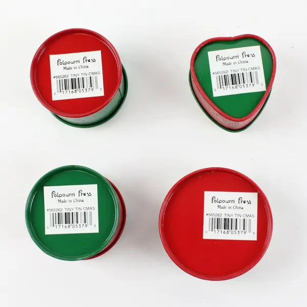 Potpourri Press #565262 Set of 4 Santa Christmas Tins