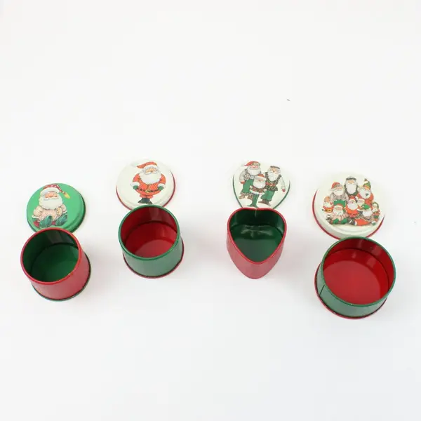 Potpourri Press #565262 Set of 4 Santa Christmas Tins