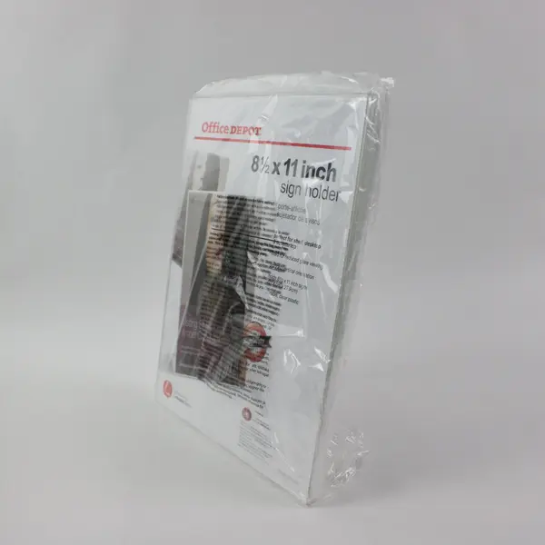 Office Depot SignCreator Slanted Sign Holders Vertical 11 x 8.5 4-Pack