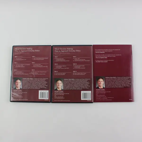 The Great Courses Moral Decision Making 12-Disc CD Set W/Course Guidebook 2014