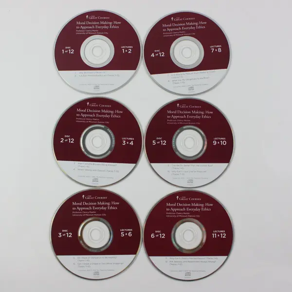 The Great Courses Moral Decision Making 12-Disc CD Set W/Course Guidebook 2014