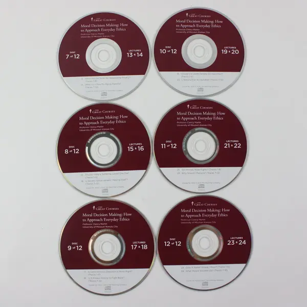 The Great Courses Moral Decision Making 12-Disc CD Set W/Course Guidebook 2014