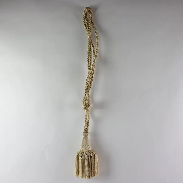 Cream Rope Tassel Curtain Tiebacks Set of 2 Drapery