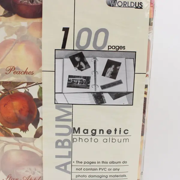 WORLDUS AMAN 100 Magnetic Photo Album 100 Pages Fruit Cover New