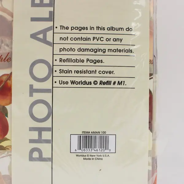 WORLDUS AMAN 100 Magnetic Photo Album 100 Pages Fruit Cover New