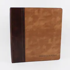 Brown Photo Album Memory Book, Holds 75 Photos