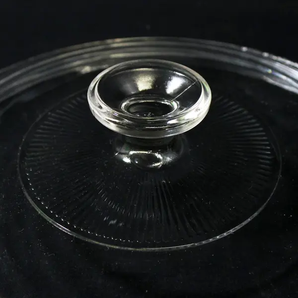 Vintage Pyrex 676 Clear Glass Lid Raised Center Handle Replacement 9"