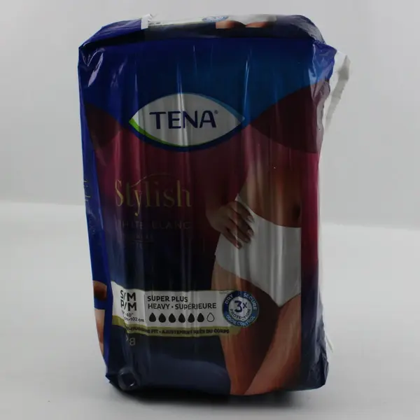 TENA Stylish Super Plus Women's Incontinence Underwear White S/M 18ct