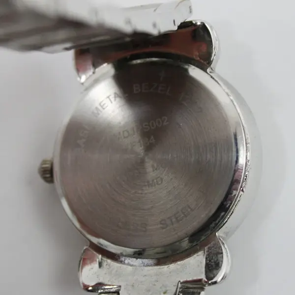 Women's MOP Dial Silver Tone Bracelet Watch Rhinestones FMDJPS002
