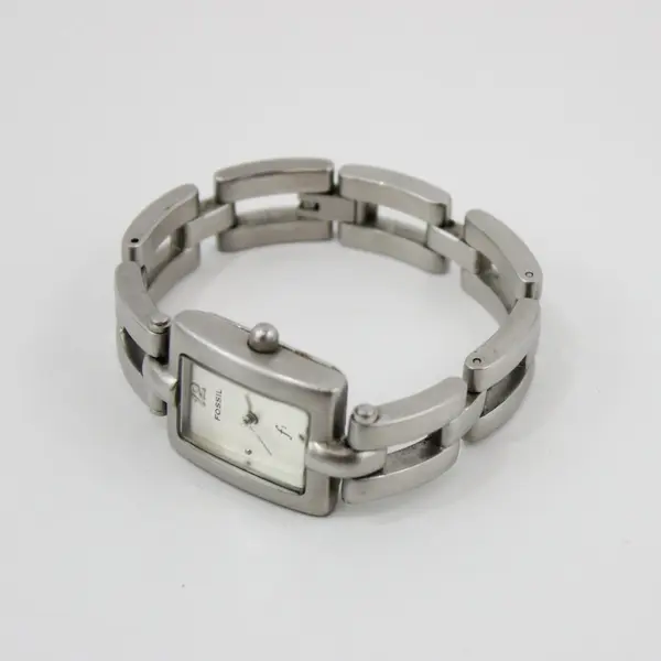 Fossil F2 72 Women's Quartz Watch ES-9096 Silver Tone Link Bracelet