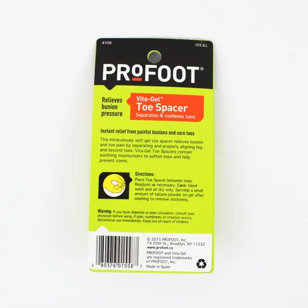ProFoot Vita-Gel Toe Spacer 1 Pair Bunion Relief