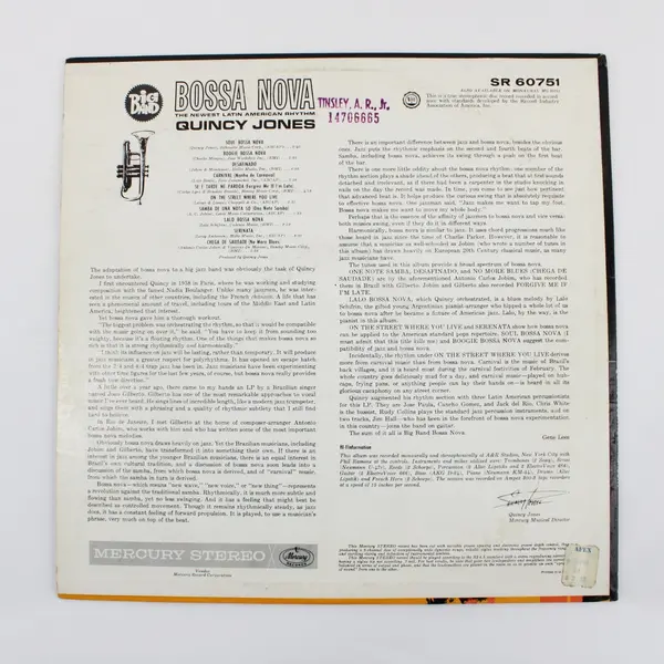 Quincy Jones & His Orchestra Big Band Bossa Nova Stereo Mercury 12" Vinyl Record