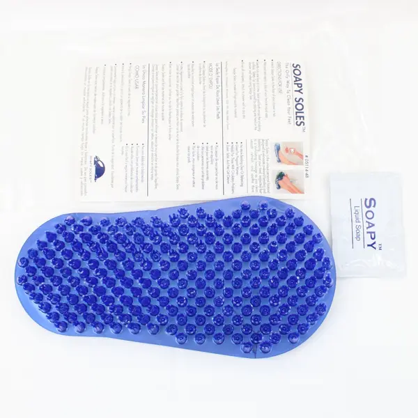 Soapy Soles Foot Massage Mat Bath Shower Blue Non-Slip