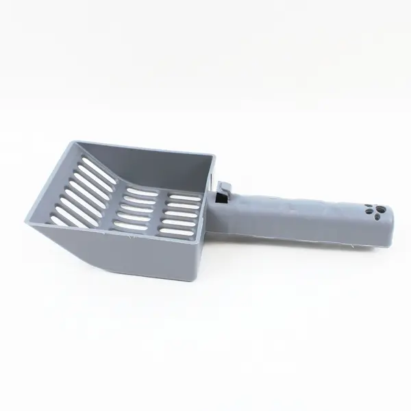 Gray Cat Litter Scoop Wide Slotted Pan Sifting Shovel