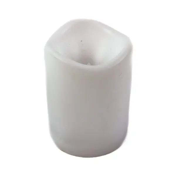 White Flameless Faux Pillar Candle Decorative Home Décor 6 Inch