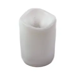 White Flameless Faux Pillar Candle Decorative Home Décor 6 Inch