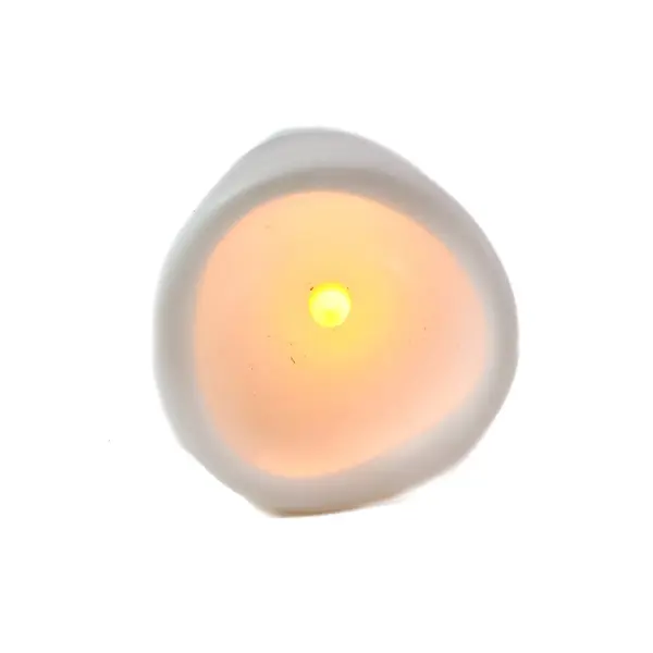 White Flameless Faux Pillar Candle Decorative Home Décor 6 Inch