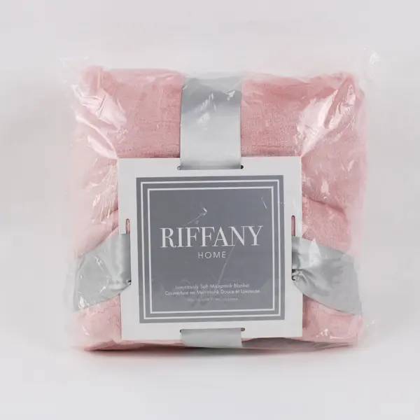 Riffany Home Micromink Blanket Soft Pink Throw New Open Box