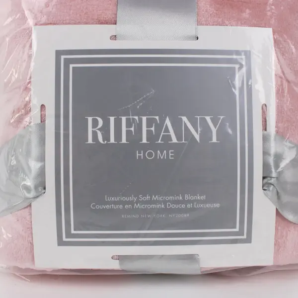 Riffany Home Micromink Blanket Soft Pink Throw New Open Box