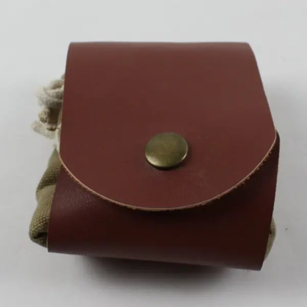 Waxed Canvas Foraging Pouch Foldable Leather Belt Bag