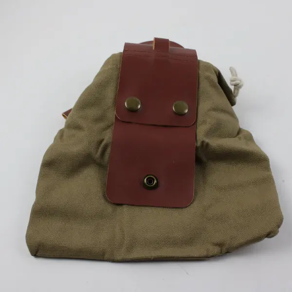 Waxed Canvas Foraging Pouch Foldable Leather Belt Bag