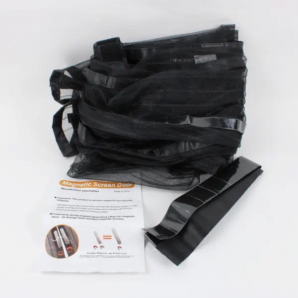 METAONLY Magnetic Screen Door Black 32x80 Heavy Duty