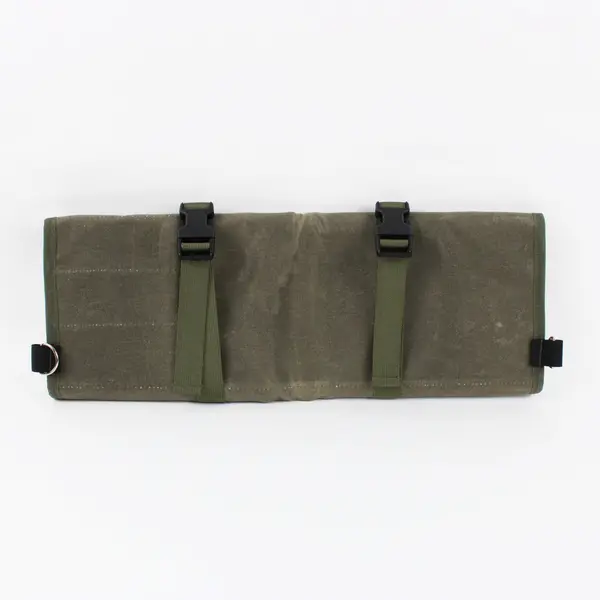 Waxed Canvas Chef Knife Roll Bag Organizer Zippered Storage