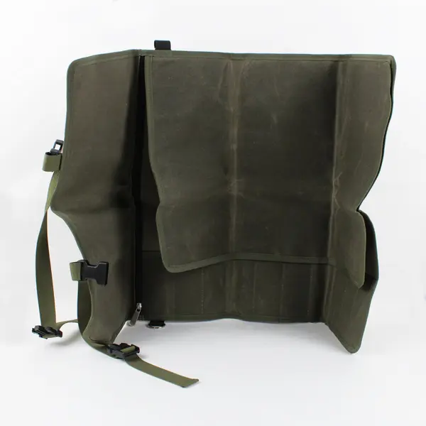Waxed Canvas Chef Knife Roll Bag Organizer Zippered Storage