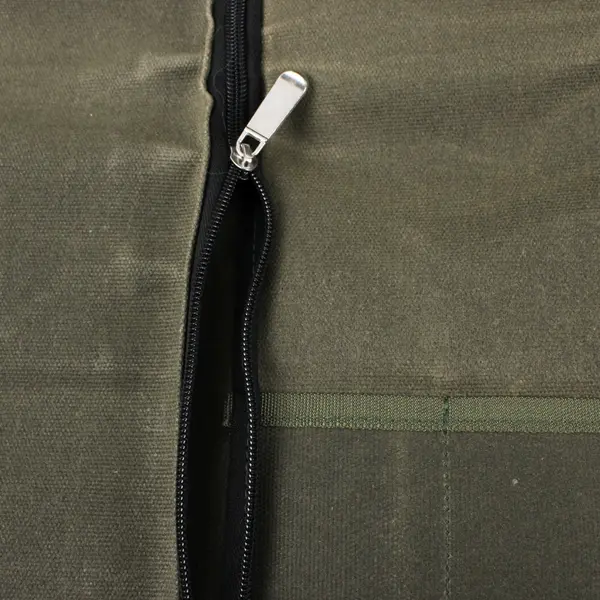 Waxed Canvas Chef Knife Roll Bag Organizer Zippered Storage