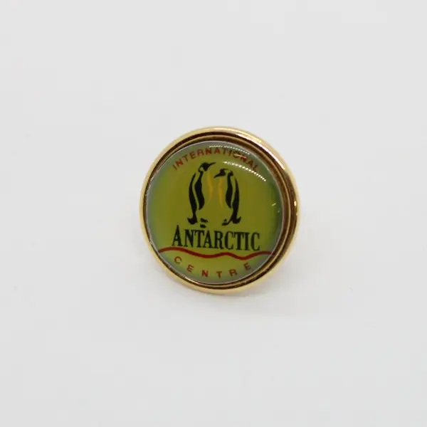 Antarctic Centre Penguin Round Lapel Pin 0.9in Collectible