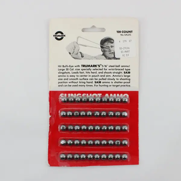 TruMark SA30C Slingshot Ammo 120 Count 5/16 Steel Balls Sealed