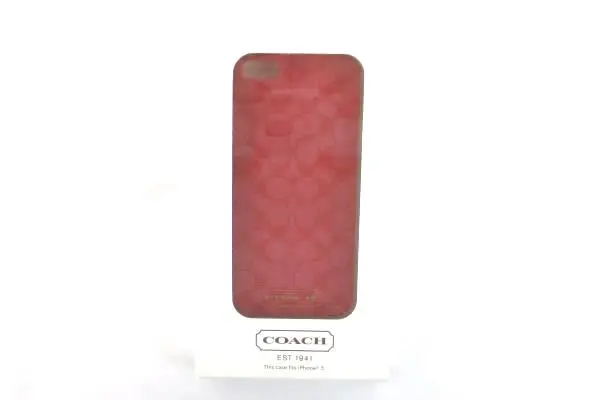 Coach iPhone 5 Case Coral Classic Signature C Discontinued, Original Box 2012