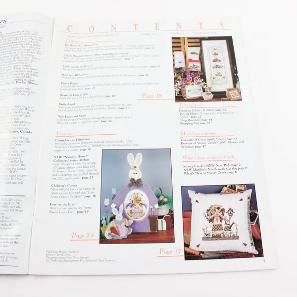 Vintage Stoney Creek Cross Stitch Collection Magazine Vol 13 No 2 Mar Apr 2001